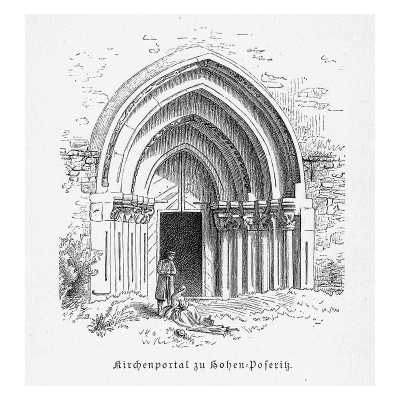"Kirchenportal zu HohenPoseritz."