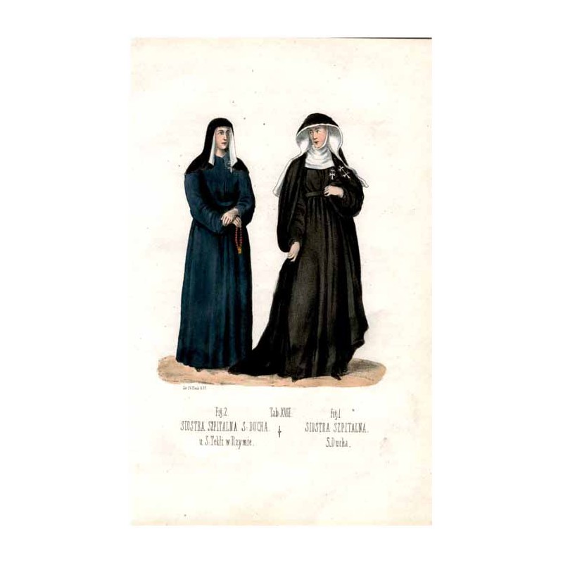 "Tab: XVIII. Fig: 1. SIOSTRA SZPITALNA. S. DUCHA. Fig: 2. SIOSTRA SZPITALNA. S: Ducha u S: Tekli w Rzymie."