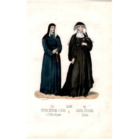 "Tab: XVIII. Fig: 1. SIOSTRA SZPITALNA. S. DUCHA. Fig: 2. SIOSTRA SZPITALNA. S: Ducha u S: Tekli w Rzymie."