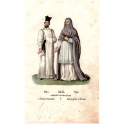 "Tab: XL. KANONICY REGULARNI Fig: 1. z Doliny Studenckiéj. Fig: 2. Świętego Lo w Rouen."