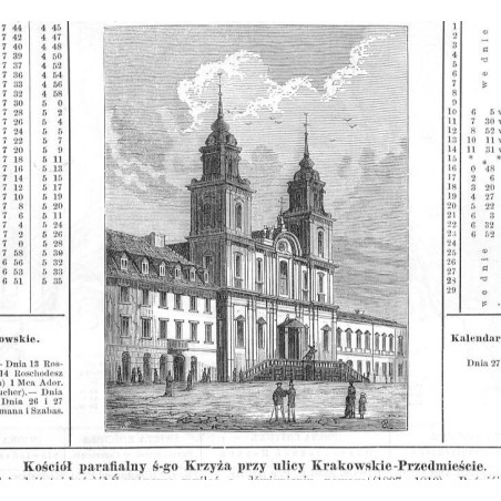 "Kościół parafialny ś-go Krzyża przy ulicy Krakowskie-Przedmieście."
