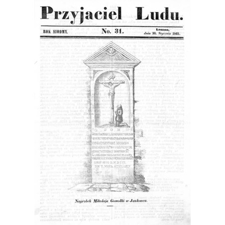 "Nagrobek Mikołaja Gomołki w Jazłowcu." (faktycznie Michała Gomółki)