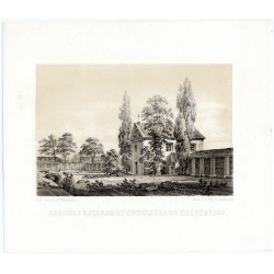 Kościół i katakumby cmentarza świętokrzyskiego / "KOŚCIÓŁ I KATAKUMBY CMENTARZA S-to KRZYZKIEGO. Rys. z natury i lit. w. Walkiew