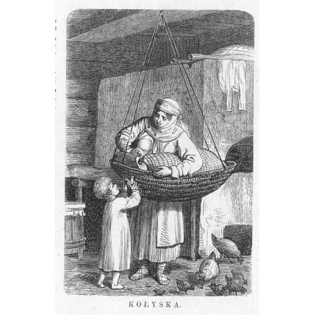 Litwa. Wiłkomierz okolice. Kołyska / "KOŁYSKA."