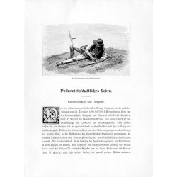 "Ein Tatrabewohner seine Sense schärfend."