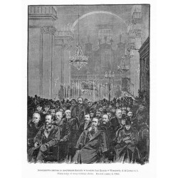 "Nabożeństwo żałobne za Arcyksięcia Rudolfa w kościele Ś-go Krzyża w Warszawie, d. 12 Lutego r. b. (Widok wzięty od strony wielk