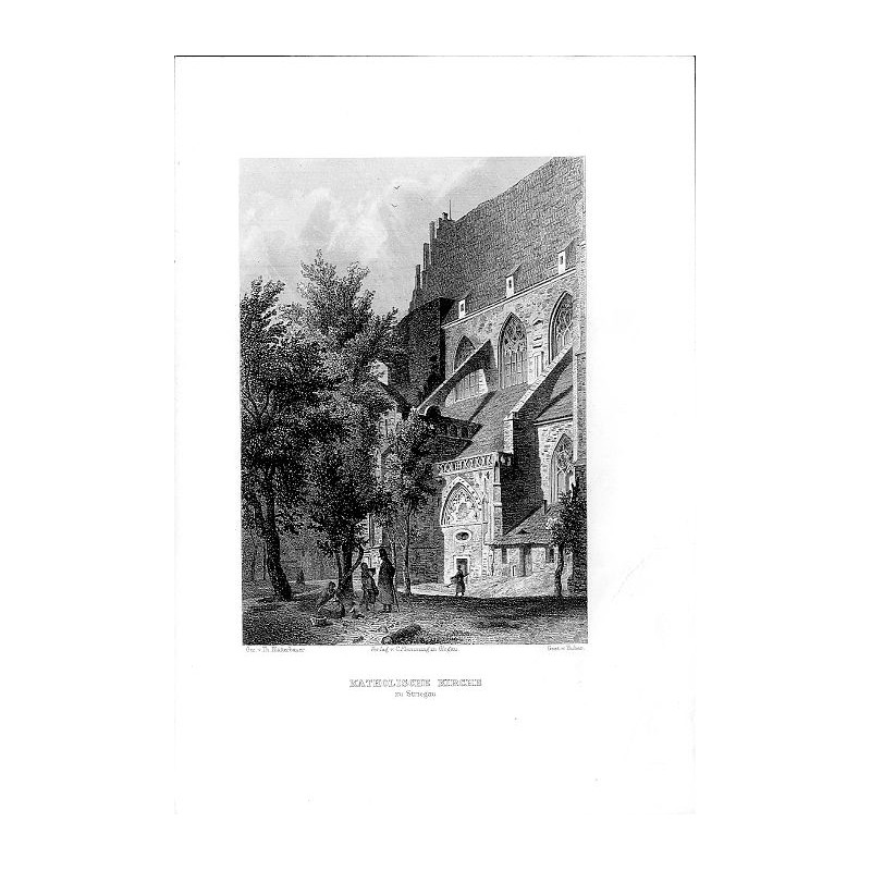 Katholische Kirche zu Striegau / "KATHOLISCHE KIRCHE zu Striegau."