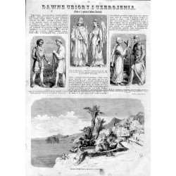 "DAWNE UBIORY I UZBROJENIA. (Zebrał i rysował Juliusz Kossak)."