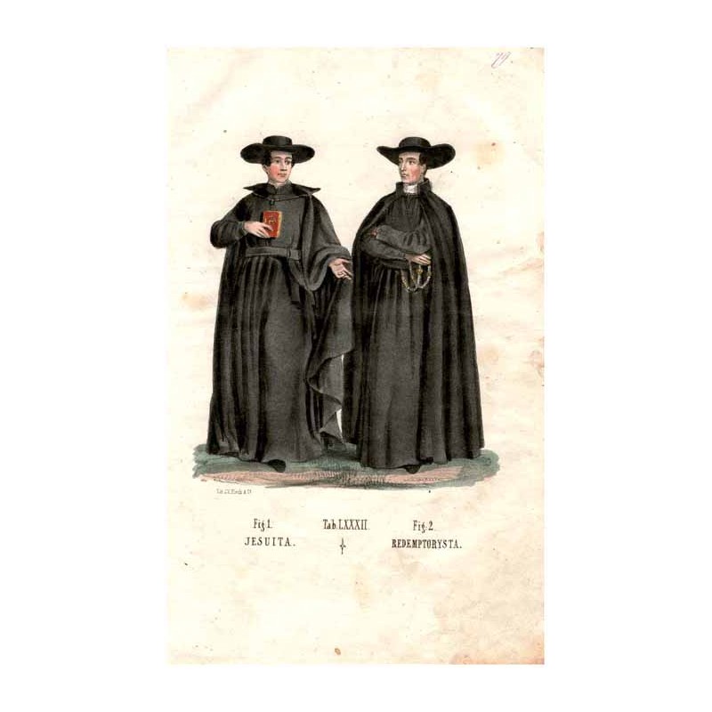 "Tab: LXXXII. Fig: 1. JESUITA. Fig: 2. REDEMPTORYSTA."