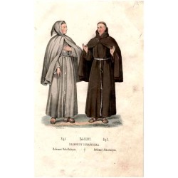 "Tab: LXXVI. ZAKONNICY S. FRAŃCISZKA Fig. 1. Reformat Rekollektysta. Fig: 2. Reformat Alkantarysta."