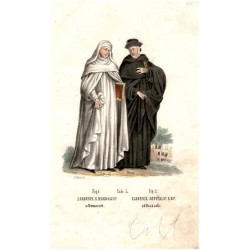 "Tab: L. Fig: 1. ZAKONNIK S. MAGDALENY w Niemczech. Fig: 2. ZAKONNIK SZPITALNY N.M.P. od Drabinki."