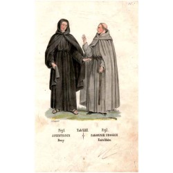 "Tab XLIII. Fig: 1. AUGUSTYANIN. Bosy. Fig: 2. ZAKONNIK UBOGICH Katolików."
