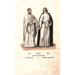 "Tab: XLI. KANONICY REGULARNI Fig: 1. z Usez i Pamiers. Fig: 2. Reformy z Chancellade."