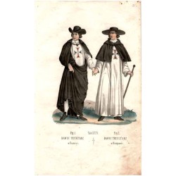 "Tab: XXXV. Fig: 1. DAWNY TRYNITARZ w Francyi. Fig: 2. DAWNY TRYNITARZ w Hiszpanii."