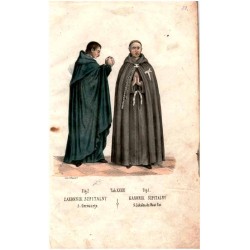 "Tab: XXXIII. Fig: 1. KANONIK SZPITALNY S: Jakóba du Haut Pas. Fig. 2 ZAKONNIK SZPITALNY S: Gerwazego."