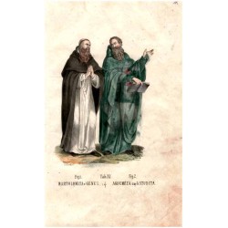 "Tab: XI. Fig: 1. BARTOLOMITA z GENUI. Fig: 2. AKOEMETA czyli STUDITA."