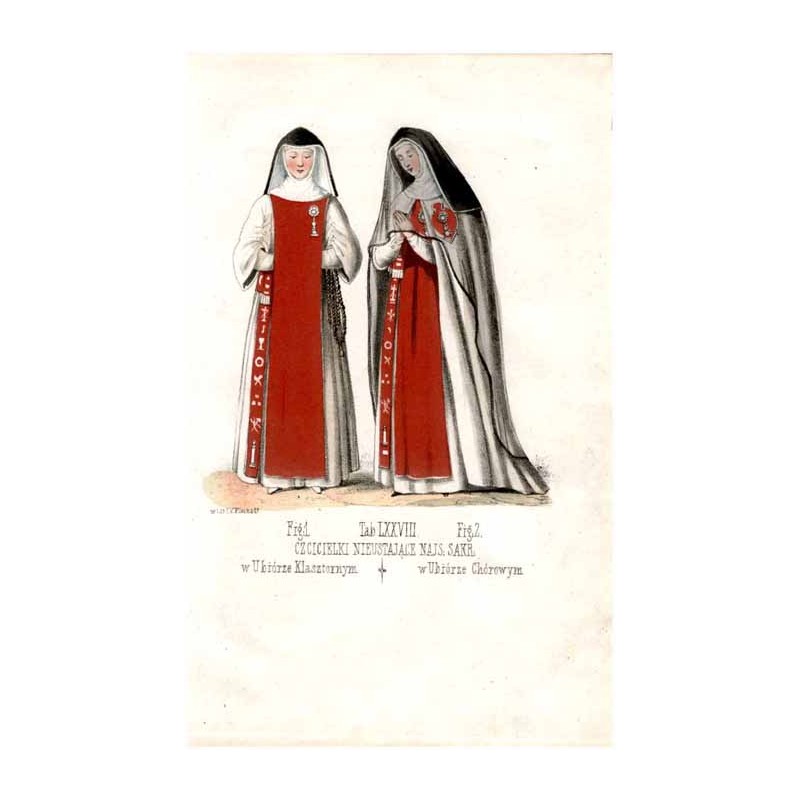 "Tab: LXXVIII. CZCICIELKI NIEUSTAJĄCE NAJS: SAKR: Fig: 1. w Ubiórze Klasztornym Fig: 2. w Ubiórze Chórowym"