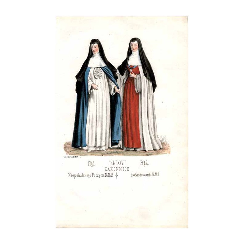 "Tab: LXXVII. ZAKONNICE Fig: 1. Niepokalanego Poczęcia N: M: P: Fig: 2. Zwiastowania N: M: P:"