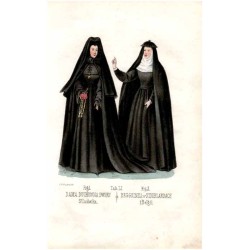 "Tab: LI. Fig: 1. DAMA DUCHOWNA DWORU So:Ludwika. Fig: 2. BEGGUINKA w NIDERLANDACH i Belgii."