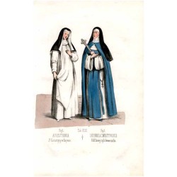 "Tab: XLIII. Fig: 1. AUGUSTYANKA StKatarzyny w Rzymie. Fig: 2. ZAKONNICA ZWIASTOWANIA N. M. Panny czyli Annunciatka."
