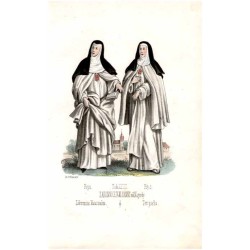 "Tab: XXVII. ZAKONNICE N: M: PANNY od Nagrody. Fig: 1. Zakonnica klaustralna. Fig: 2. Tercyarka."