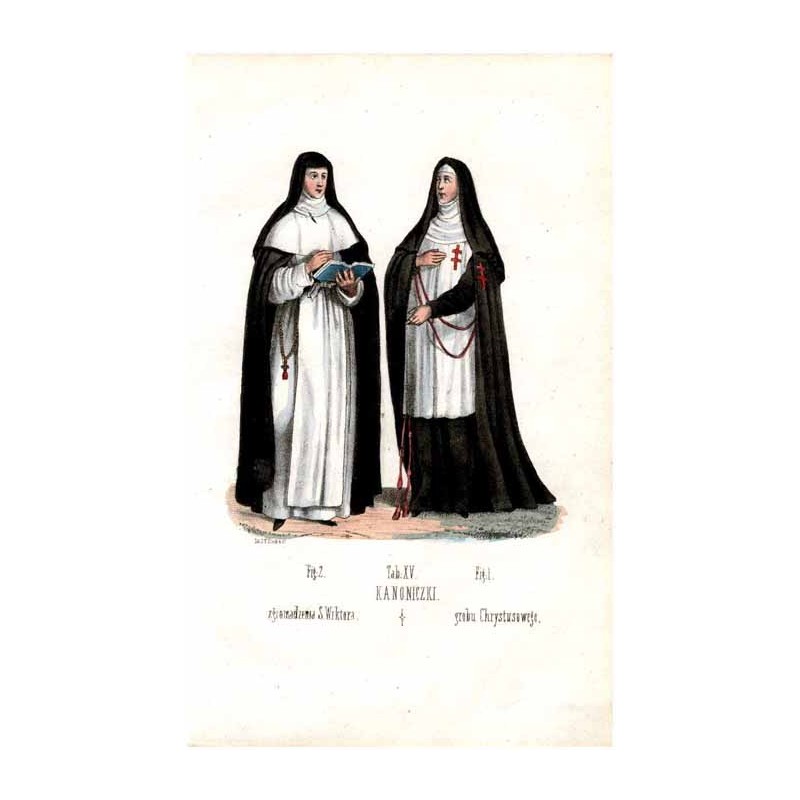 "Tab: XV. KANONICZKI. Fig: 1. zgromadzenia S. Wiktora. Fig: 2. grobu Chrystusowego."