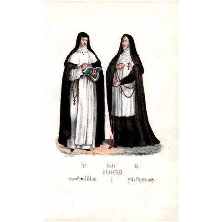 "Tab: XV. KANONICZKI. Fig: 1. zgromadzenia S. Wiktora. Fig: 2. grobu Chrystusowego."