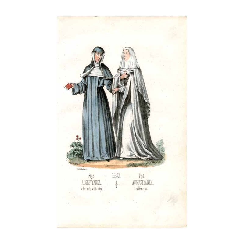 "Tab: XI. Fig: 1. AUGUSTYANKA. w Wenecyi. Fig: 2. AUGUSTYANKA. w Dornick w Flandryi."