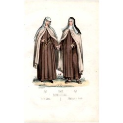 "Tab: IX. KARMELITANKI. Fig: 1. Pokutujące w Orvieto. Fig: 2. Trzeciego Zakonu."