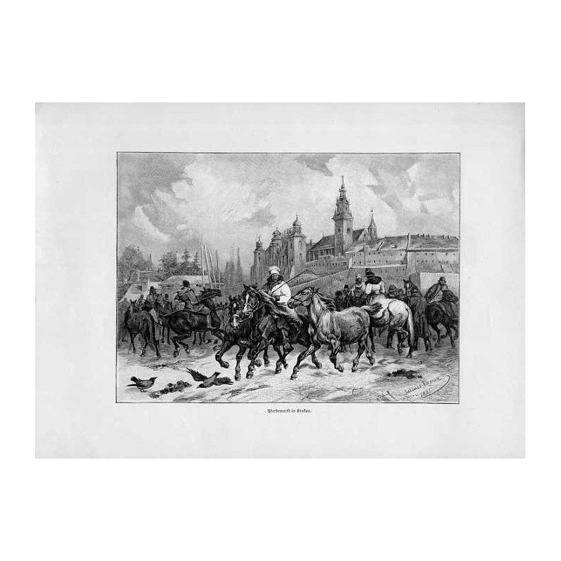 "Pferdemarkt in Krakau."