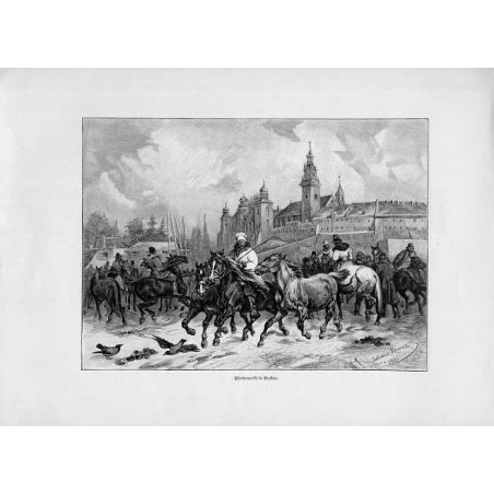 "Pferdemarkt in Krakau."