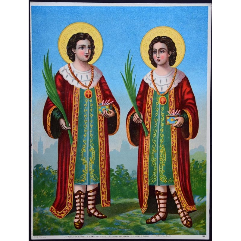 "ST. CÔME ET ST. DAMIAN. S. COSMAS UND DAMIAN. ST. COSMAS AND DAMIAN. S. S. COSMO Y DAMIAN. S. S. COSMA E DAMIANO. 192"