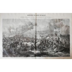 Jarmark na konie w Bałcie. Oddzielanie koni wybranych z tabunu. Rysował na miejscu Juliusz Kossak / "JARMARK NA KONIE W BAŁCIE.