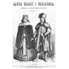 "Nr. 123. Wiek XVI. Niewiasta i mężczyzna stanu miejskiego z Prus. (Rysunek wzięty z dzieła Cezara Vecelli, wydanego w roku 1590