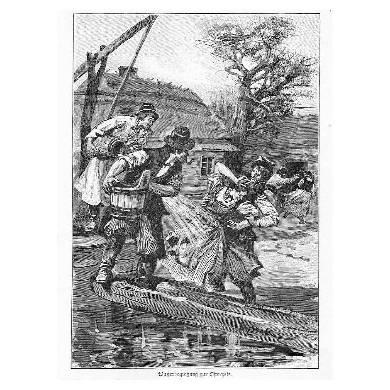 "Wasserbegießung zur Osterzeit." / Śmigus-dyngus