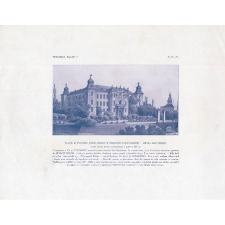 Zubrzycki: Skarb 4. Tabl. 302. Zamek w Rydzynie / "ZUBRZYCKI: SKARB IV. TABL. 302. ZAMEK W RYDZYNIE (KOŁO LESZNA W KSIĘSTWIE POZ