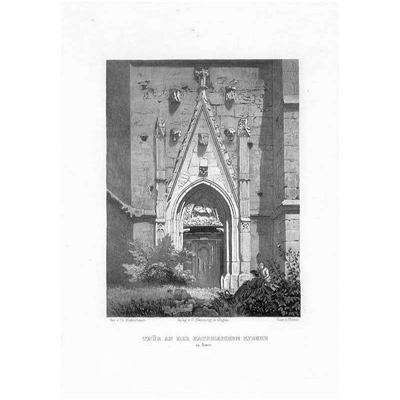 Thür an der katholischen Kirche zu Jauer / "THÜR AN DER KATHOLISCHEN KIRCHE zu Jauer."
