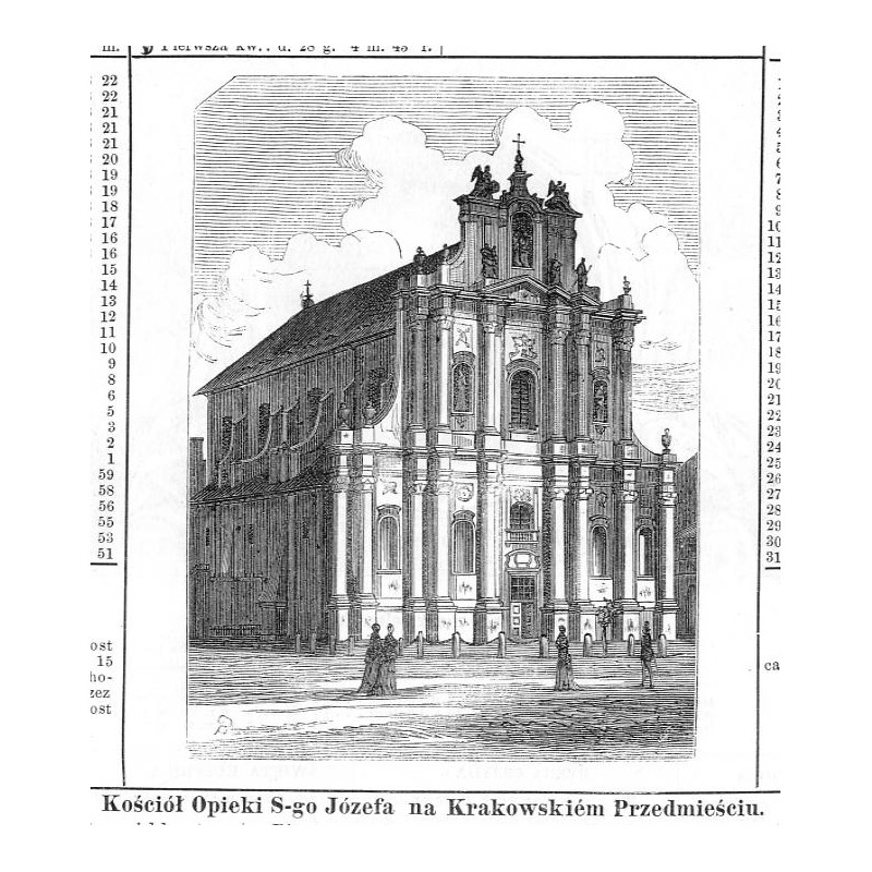 "Kościół Opieki S-go Józefa na Krakowskiém Przedmieściu."