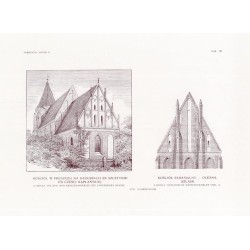 Zubrzycki: Skarb 2. Tabl. 187. [1] Kościół w Pruszczu na Kaszubach. [2] Kościół parafialny. Oleśnica / "ZUBRZYCKI: SKARB II. TAB