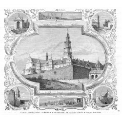 Widok zewnętrzny kościoła i klasztoru na Jasnej Górze w Częstochowie / "WIDOK ZEWNĘTRZNY KOŚCIOŁA I KLASZTORU NA JASNEJ GÓRZE W