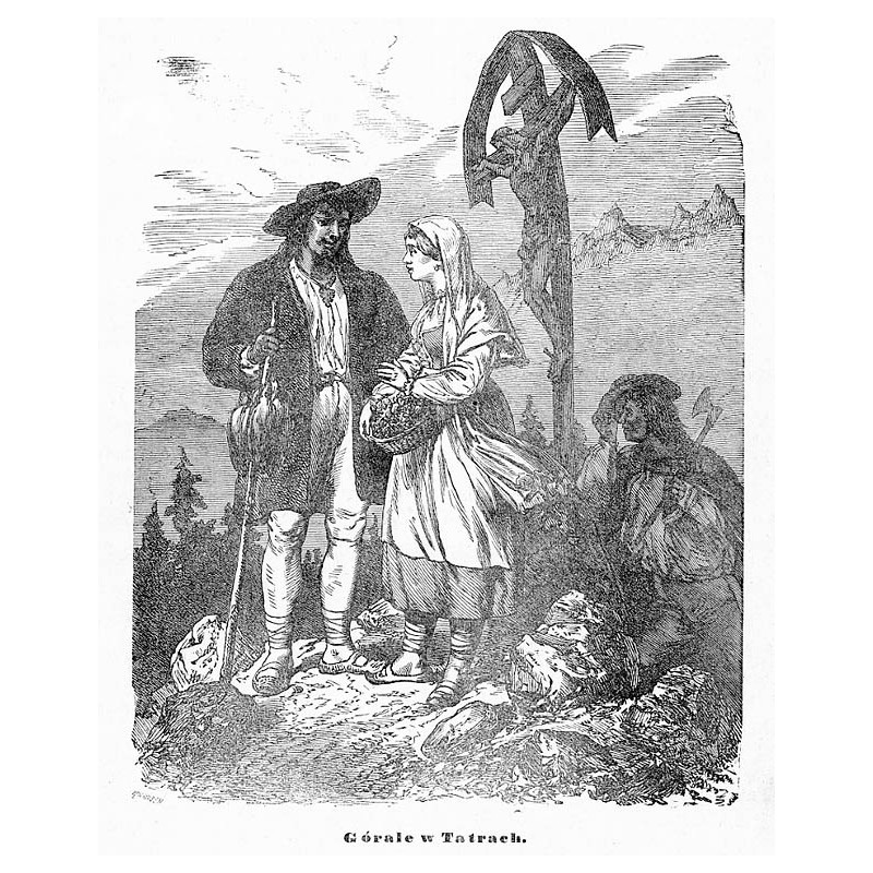 "Górale w Tatrach."