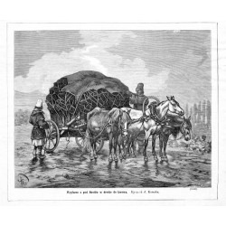 "Węglarze z pod Mostów w drodze do Lwowa. Rysunek J. Kossaka. (5140)"