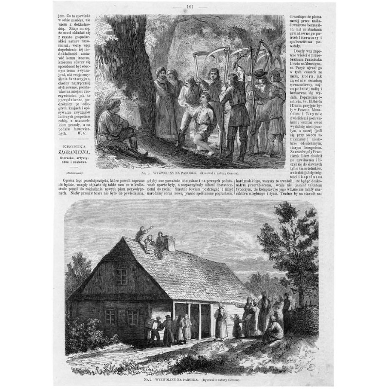 [1] "Nr. 1. WYZWOLINY NA PAROBKA. (Rysował z natury Gerson)." [2] "Nr. 2. WYZWOLINY NA PAROBKA. (Rysował z natury Gerson)."