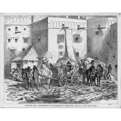 Dostawa wina węgierskiego do klasztoru w Krakowie. Rysował z natury Juliusz Kossak (2436) / "DOSTAWA WINA WĘGIERSKIEGO DO KLASZT