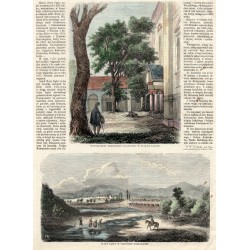 [1] Wewnętrzny dziedziniec klasztoru w Starym Sączu [2] Stary Sącz na Pogórzu Karpackim / [1] "WEWNĘTRZNY DZIEDZINIEC KLASZTORU