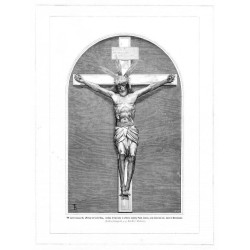 "Wizerunek Zbawiciela, rzeźba drewniana w ołtarzu kaplicy Pana Jezusa, przy kościele św. Jana w Warszawie. (Podług fotografii p.