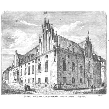 Kraków. Biblioteka Jagiellońska. Rysował z natury A. Gryglewski 2267 / "KRAKÓW: BIBLIOTEKA JAGIELLOŃSKA. (Rysował z natury A. Gr
