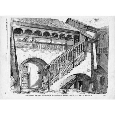 Rysunki Jana Matejki: Dziedziniec w klasztorze PP. Norbertanek na Zwierzyńcu, w Krakowie 2428 / "RYSUNKI JANA MATEJKI: DZIEDZINI