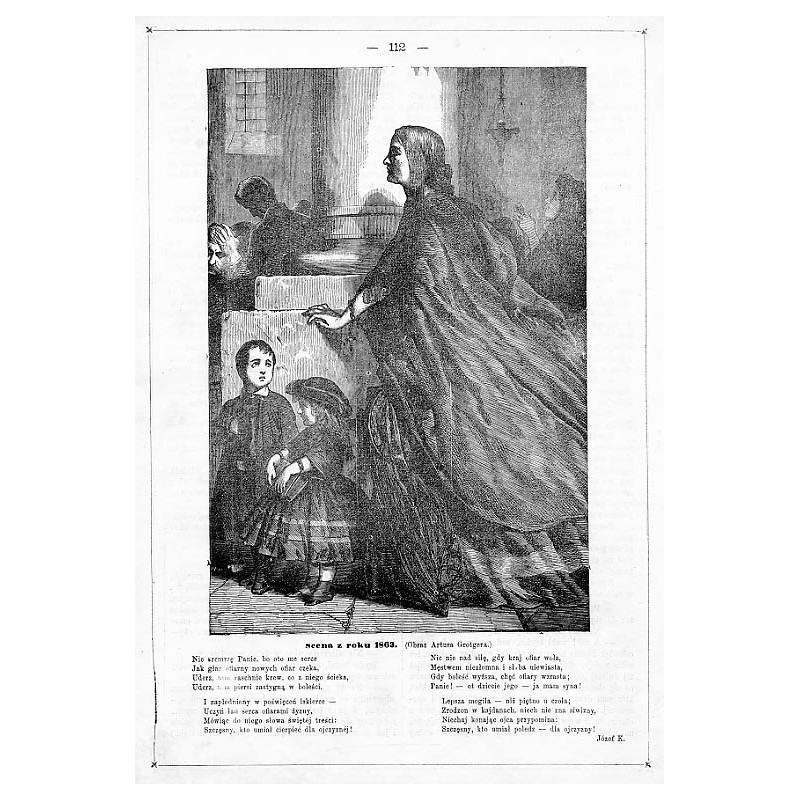 "Scena z roku 1863. (Obraz Artura Grotgera.)"