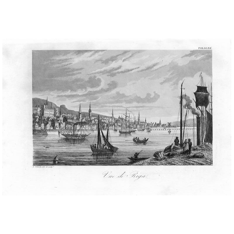 Panorama Rygi / "Vue de Riga."